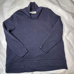 T by Talbots Sweater Cowl Neck Long Sleeve Navy Blue Plus Size 3X Activewear